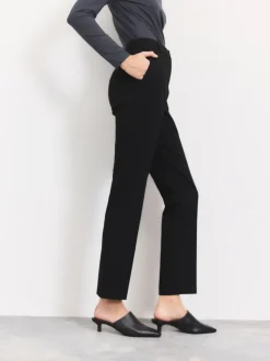 Zwart - Nauwsluitende, op maat gemaakte broek van wol