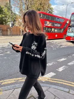 Zwart - Never Fully Dressed Embroidered Sweatshirt