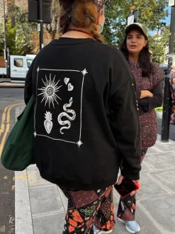 Zwart - Never Fully Dressed Embroidered Sweatshirt