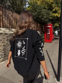 Zwart - Never Fully Dressed Embroidered Sweatshirt