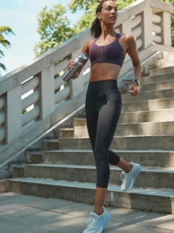 Zwart - Next Active Sports - Vormgevende Dry Tech-midi-legging met buikcorrectie en hoge taille