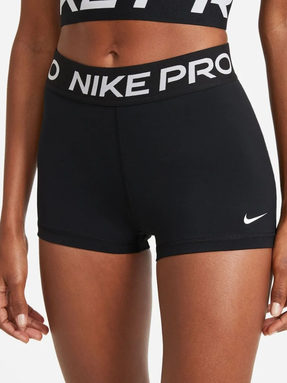 Zwart - Nike - Pro short van 3 inch