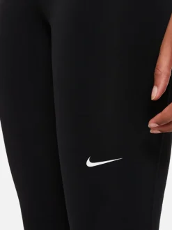 Zwart - Nike Pro Mid Rise legging met mesh-panelen