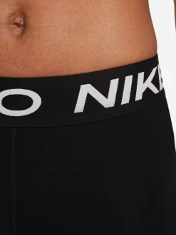 Zwart - Nike Pro Mid Rise legging met mesh-panelen