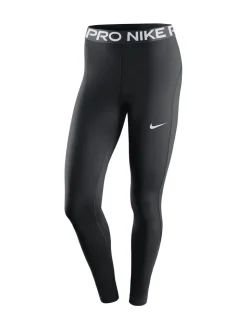 Zwart - Nike Pro Mid Rise legging met mesh-panelen
