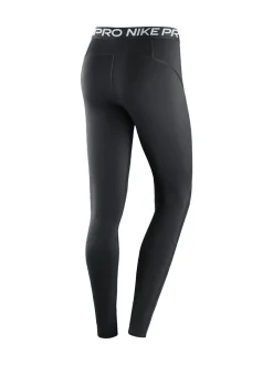 Zwart - Nike Pro Mid Rise legging met mesh-panelen