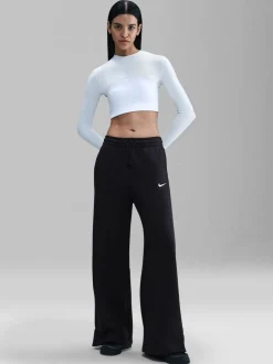 Zwart - Nike Sportswear Phoenix Fleece High Waisted Wide Leg Joggers
