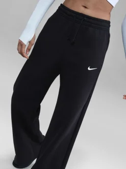 Zwart - Nike Sportswear Phoenix Fleece High Waisted Wide Leg Joggers