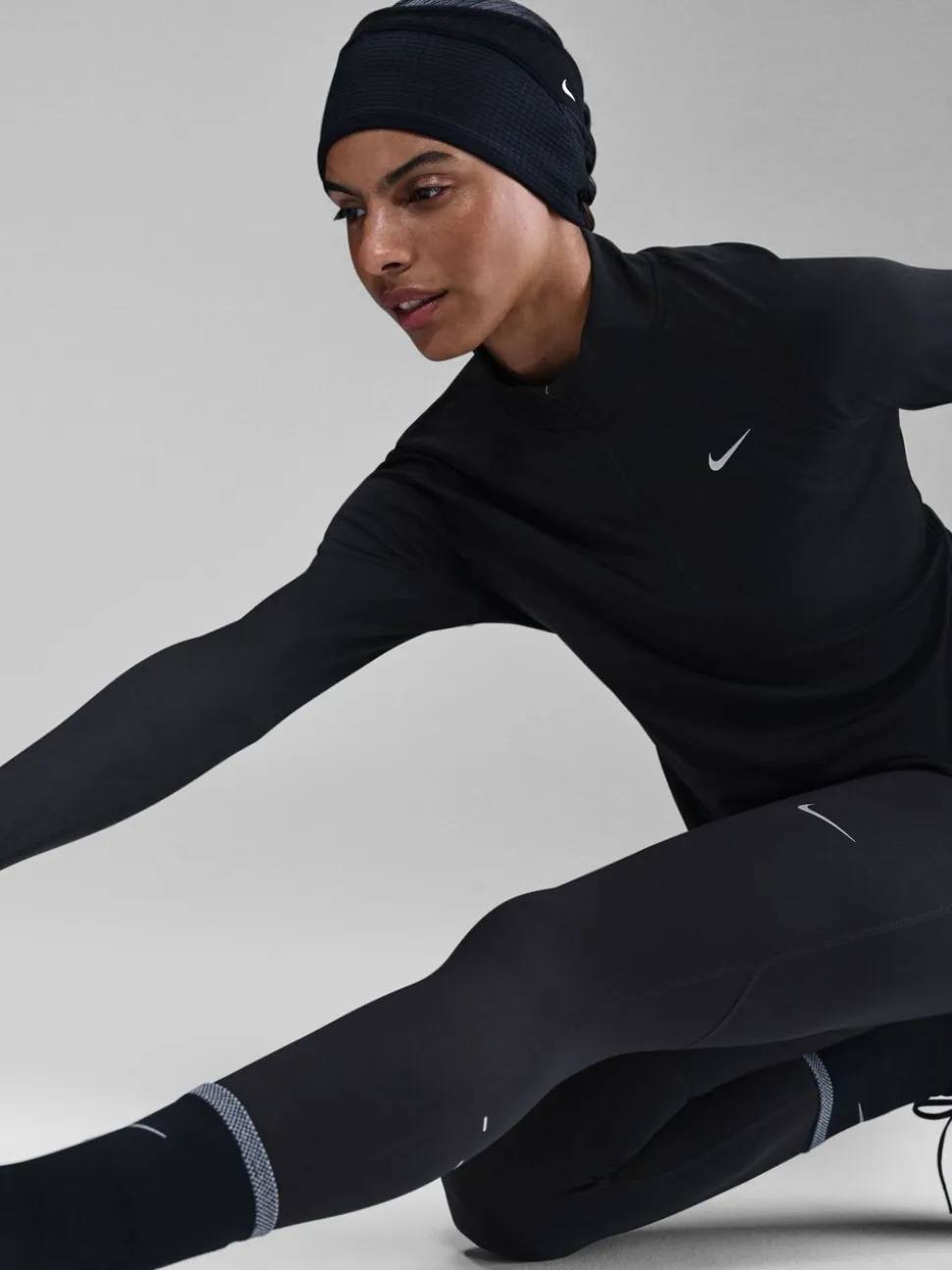 Zwart - Nike Tempo Hoge taille 7/8 hardloopleggings