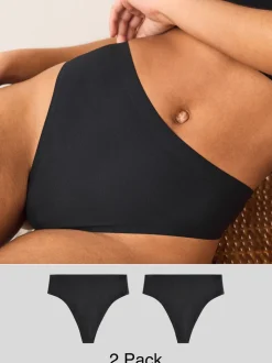 Zwart - No VPL Period Knickers 2 Pack