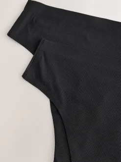Zwart - No VPL Period Knickers 2 Pack