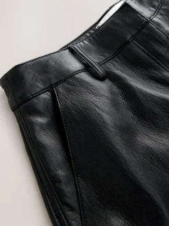Zwart - Nothing Ordinary Faux Leather Barrel Leg Trousers