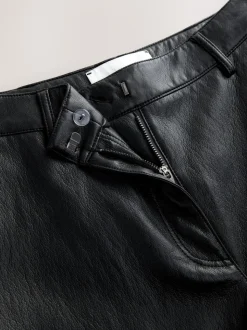 Zwart - Nothing Ordinary Faux Leather Barrel Leg Trousers