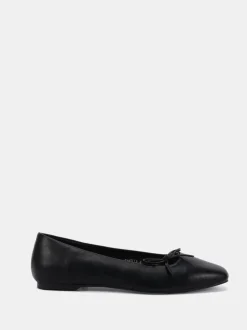Zwart - Novo Camilla Asymetric Bow Ballerinas