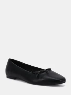 Zwart - Novo Camilla Asymetric Bow Ballerinas