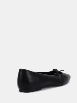 Zwart - Novo Camilla Asymetric Bow Ballerinas