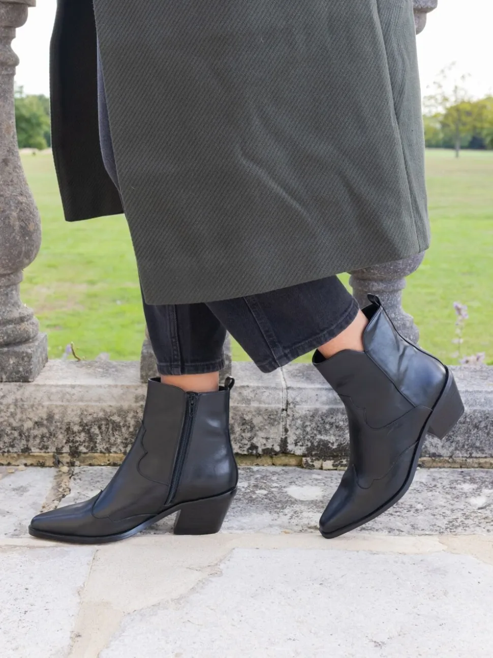 Zwart - Novo Diablo Low Heel Western Boots