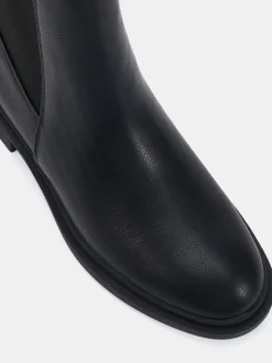Zwart - Novo Dottie Flat Chelsea Ankle Boots
