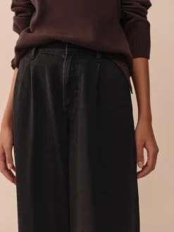 Zwart - N.Premium High Rise Culotte Jeans