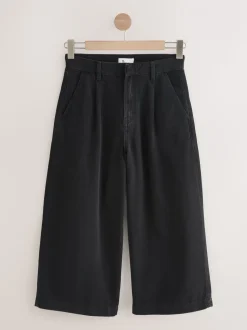 Zwart - N.Premium High Rise Culotte Jeans