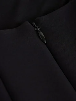 Zwart - Occasion Cinched Waist Maxi Dress