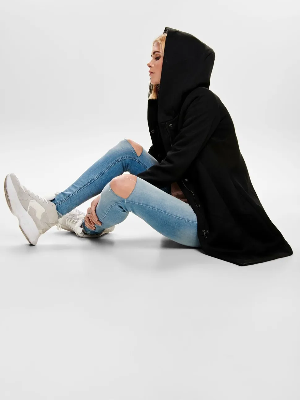 Zwart - Only - Nette jas met capuchon