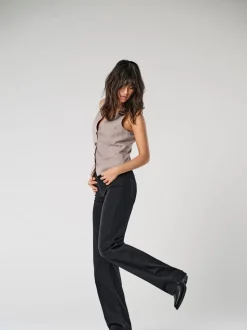 Zwart - ONLY Blush Mid Rise Straight Leg Jeans With Super Stretch