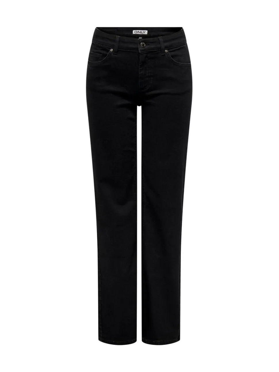 Zwart - ONLY Blush Mid Rise Straight Leg Jeans With Super Stretch
