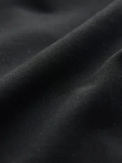Zwart - Op maat gemaakte blazer met enkele rij knopen van wol