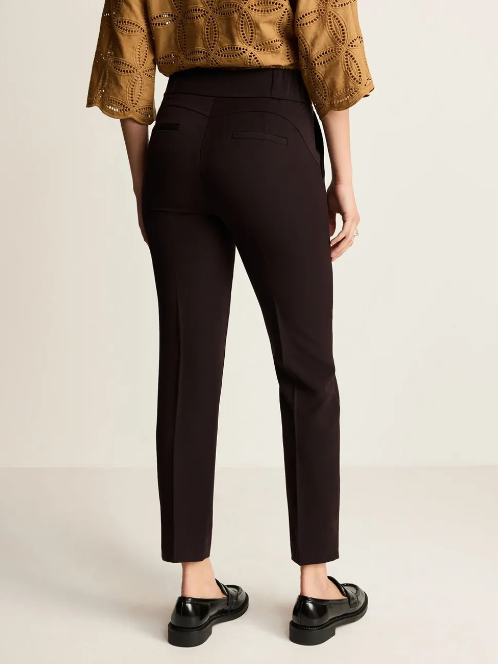 Zwart - Op maat gesneden smalle broek