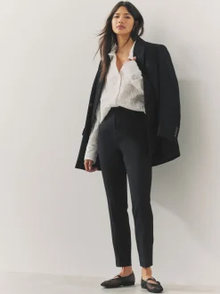 Zwart - Op maat gesneden skinny broek