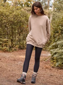 Zwart - Outdoor legging met fleecevoering en warme handgreep