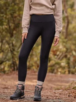 Zwart - Outdoor legging met fleecevoering en warme handgreep