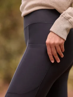 Zwart - Outdoor legging met fleecevoering en warme handgreep