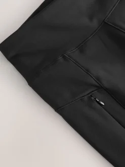 Zwart - Outdoor legging met fleecevoering en warme handgreep