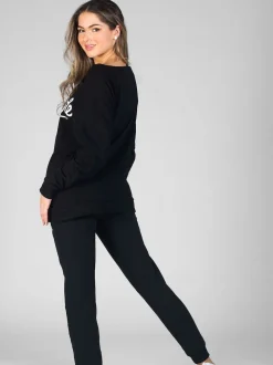 Zwart - Oversized Monster sweatshirt