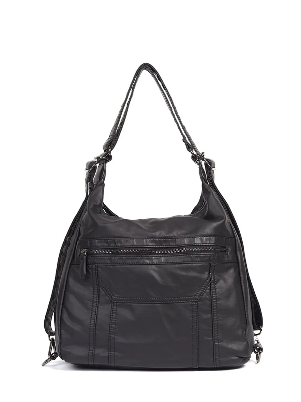 Zwart - Pavers Convertible Shoulder Bag Backpack
