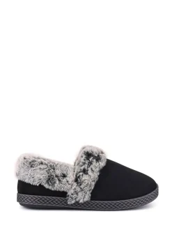 Zwart - Pavers Warm Lined Memory Foam Slippers