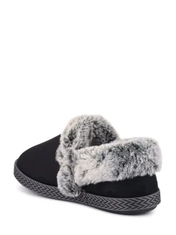 Zwart - Pavers Warm Lined Memory Foam Slippers