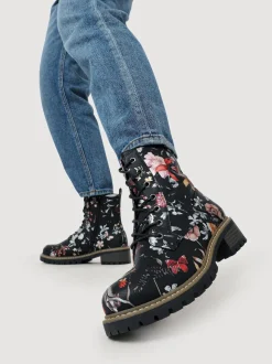 Zwart - Pavers Wide Fit Lace-Up Ankle Boots