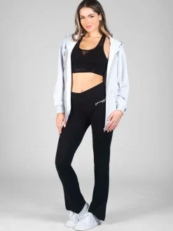 Zwart - Pineapple - Jersey bootcut-broek voor dames