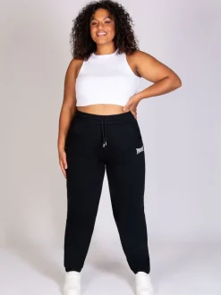 Zwart - Pineapple - Oversized joggingbroek met zakken en boorden