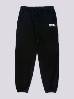 Zwart - Pineapple - Oversized joggingbroek met zakken en boorden
