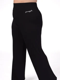 Zwart - Pineapple viscose joggingbroek