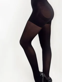 Zwart - Pour Moi - Definitions - 40-denier vormgevende ondersteunende panty