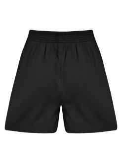 Zwart - Pour Moi Bree High Waist Elasticated Shorts