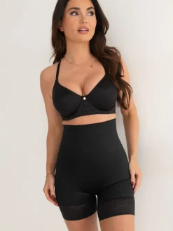 Zwart - Pour Moi Effortless Tummy Control Thigh Slimmer Shapewear