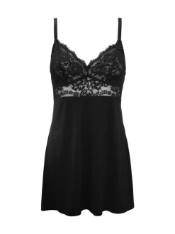 Zwart - Pour Moi Fleur kanten onderjurk