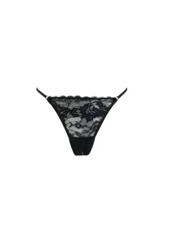 Zwart - Pour Moi For Your Eyes Only string met hoge taille zonder kruis