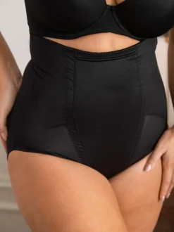 Zwart - Pour Moi Lingerie Shapewear slipje voor zandloperfiguur met hoge taille en krachtige buikcorrectie
